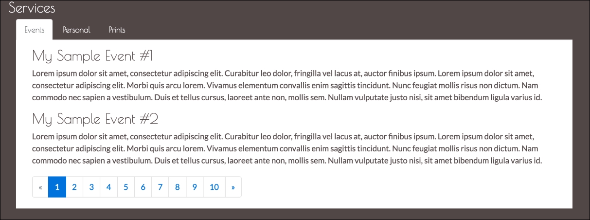 Enhanced pagination using bootpag