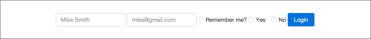 Adding inline checkboxes and radio buttons