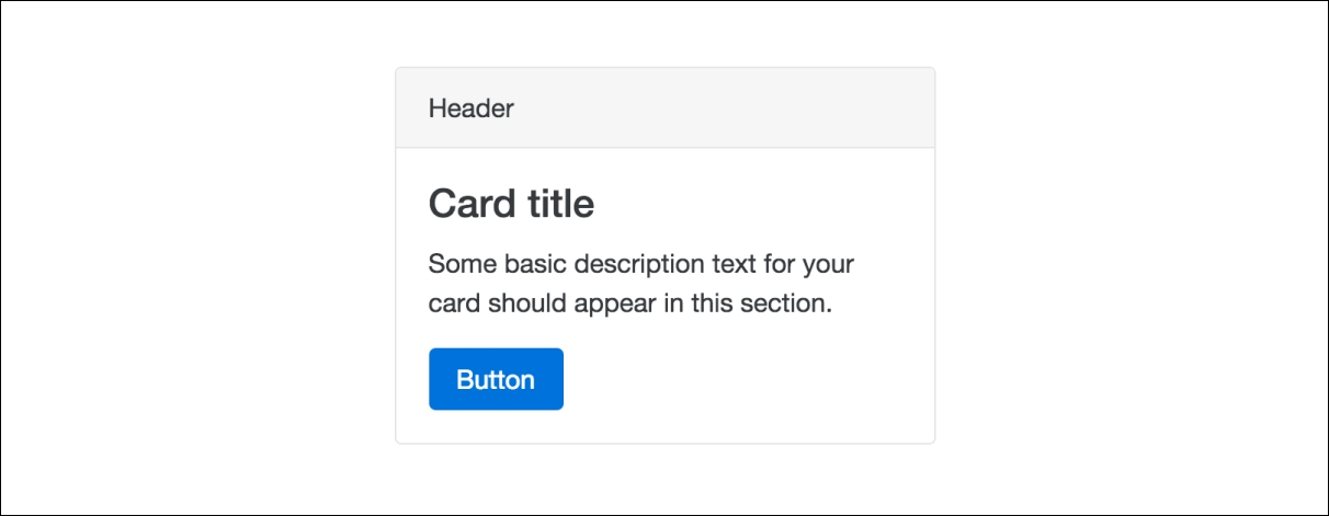 Adding a header to a Card