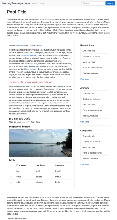 Setting up the Blog post page