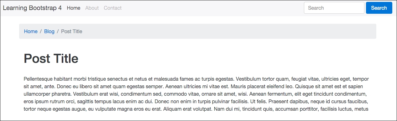 Adding Breadcrumbs to the Blog post page