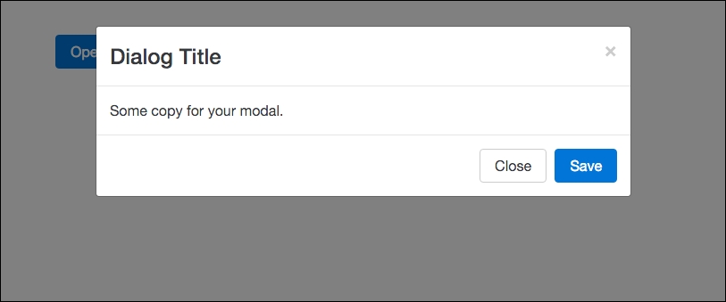 Coding the Modal dialog