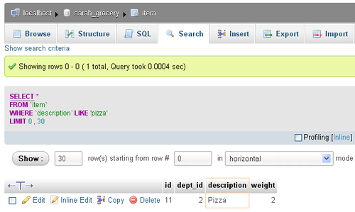 Task 2—Searching data