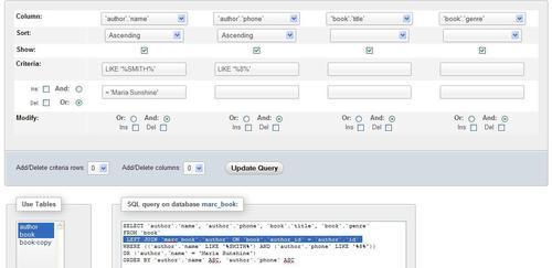 Generating automatic joins (internal relations)