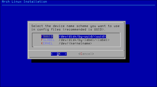 Naming schemes for block devices
