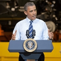 Obama in a jeep factory - cropped to show only Obama