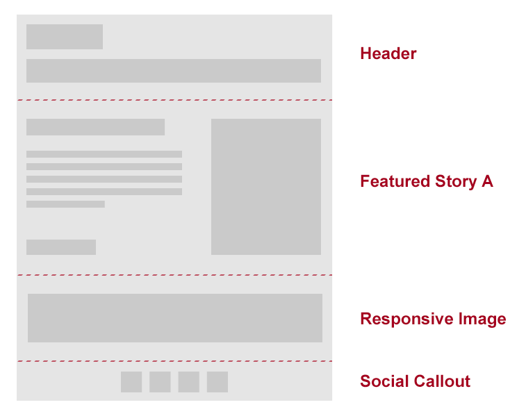 Thinking in a modular way will enable you to build emails like LEGO blocks.